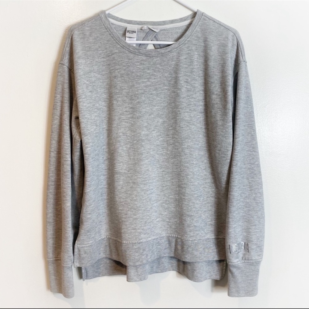 Victoria Sport By Victoria’s Secret Gray Open Back Pullover Sweatshirt